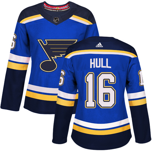 Adidas St.Louis Blues 16 Brett Hull Blue Home Authentic Women Stitched NHL Jersey